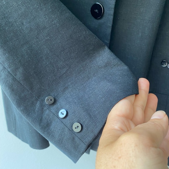 Paraphrase Linen Blend Blazer, Size 12 - Picture 8 of 13